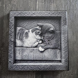 Portrait de chats imprimé au laser – cadeau unique et personnalisé fabriqué en France